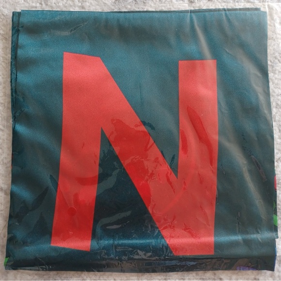 Karen Mabon Silk Monogram Scarf "N" NWT - Picture 2 of 4